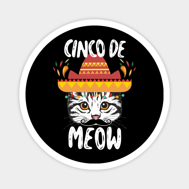 Meow! cinco de mayo sombrero cat Magnet by rezaabolghasemitam